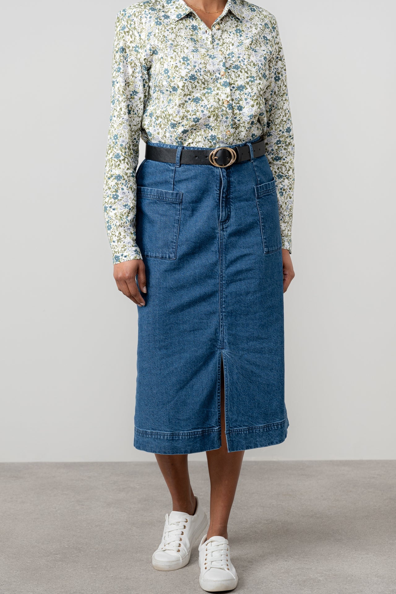 Lily and Me Penrose Skirt Plain-Skirts-White finn
