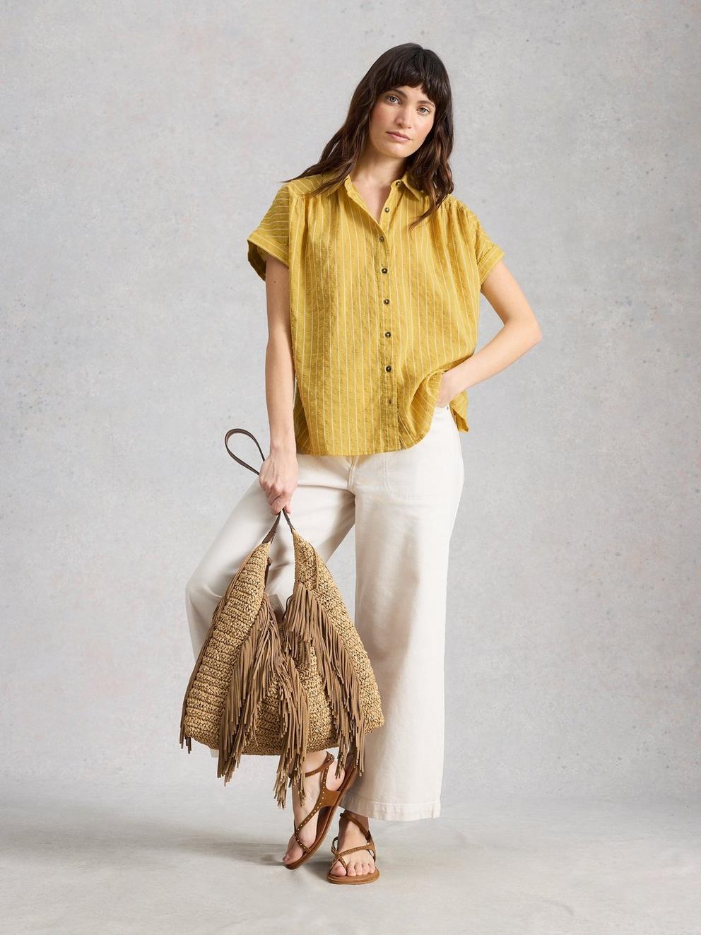 White Stuff Orla Button Through Shirt Brilliant White