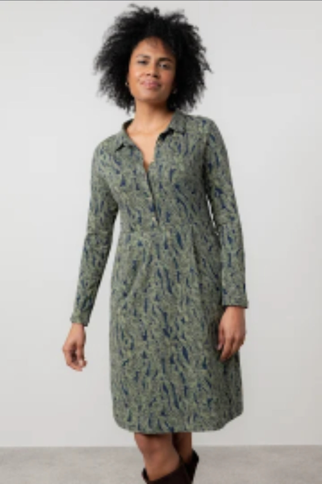 Lily and Me Elmore Dress Foliage-White finn