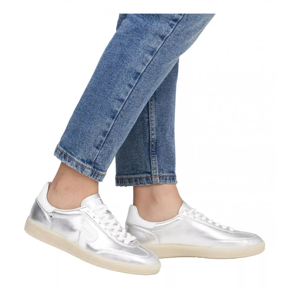 Rieker Trainer W2200- Silver-Footwear-White finn