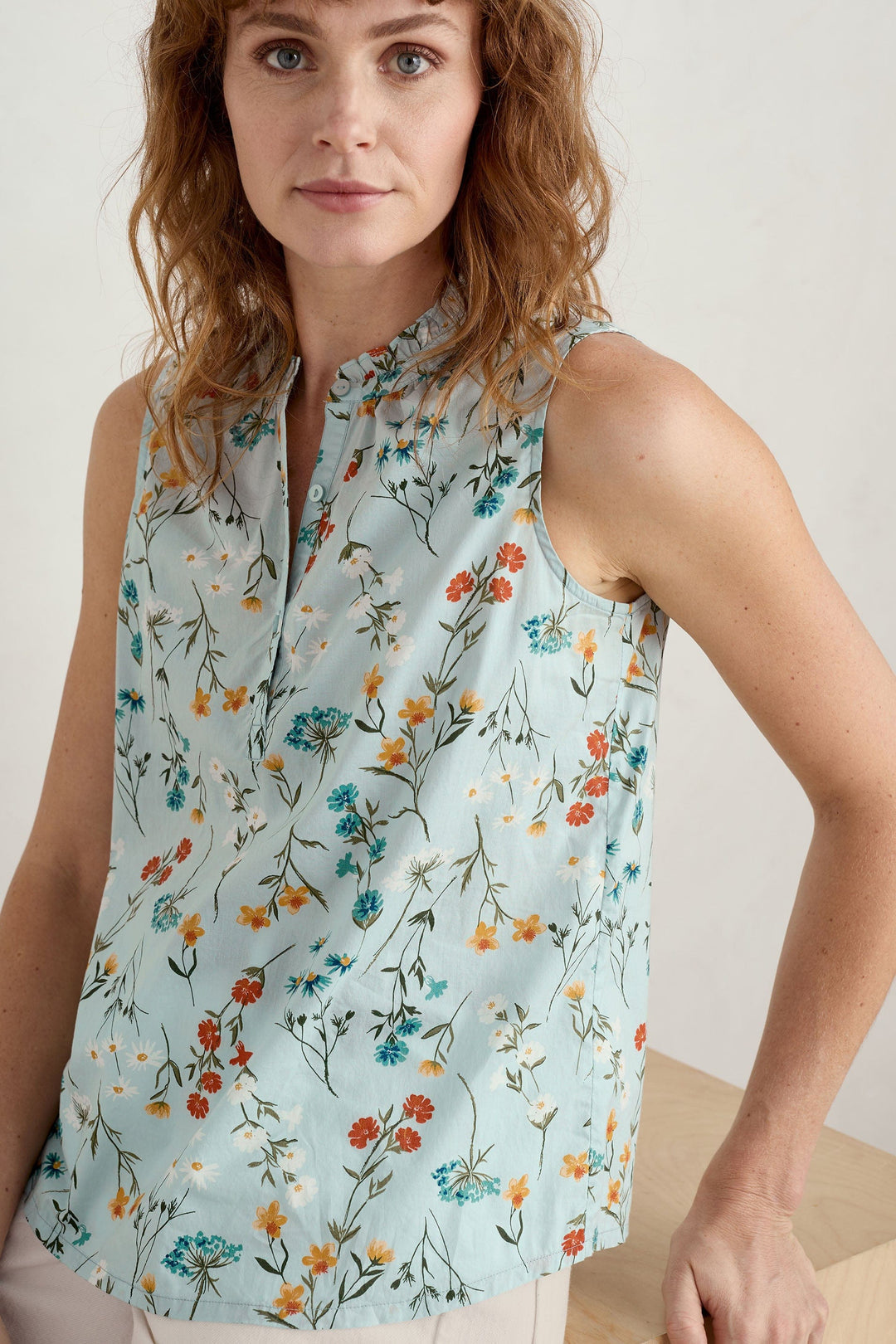 Flower Fields Sleeveless Top