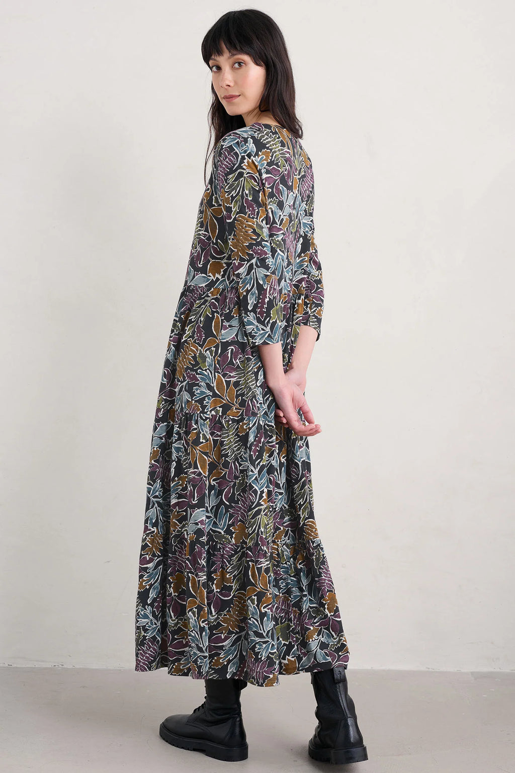 Seasalt Line Strokes Dress Regular-White finn