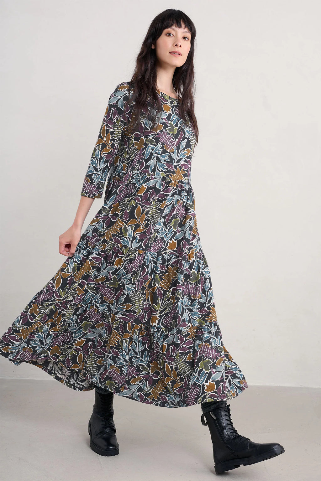 Seasalt Line Strokes Dress Regular-White finn