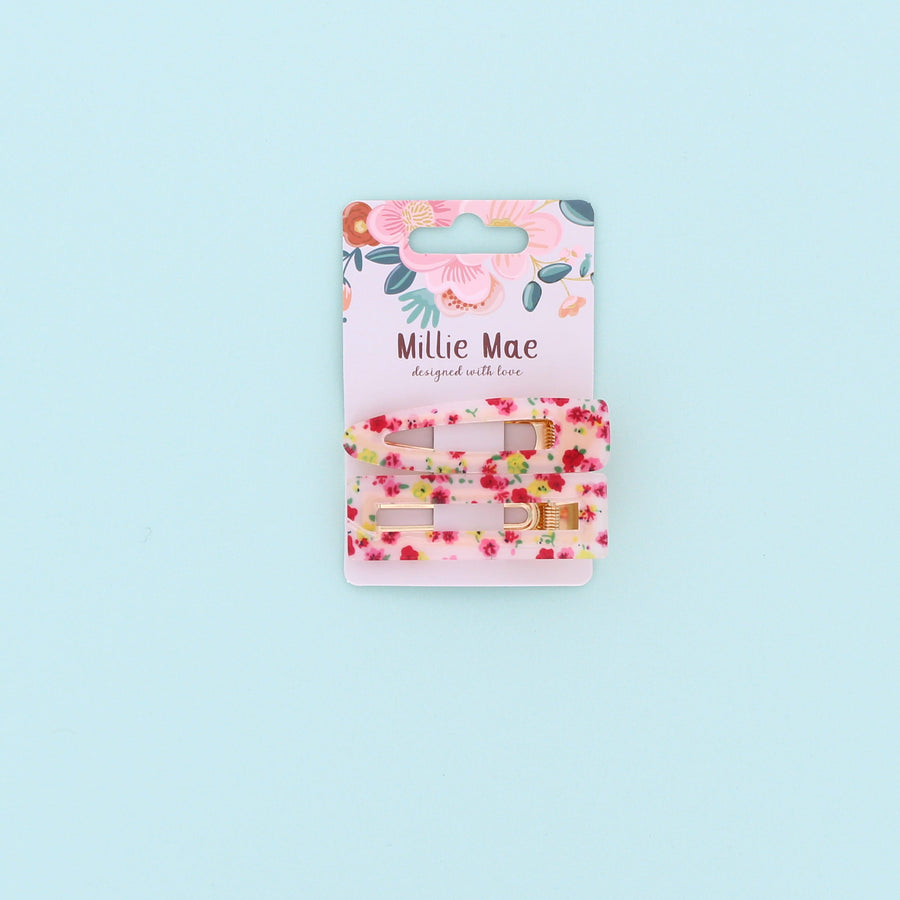 SET OF 2 DITSY FLORAL HAIR CLIPS FE04033