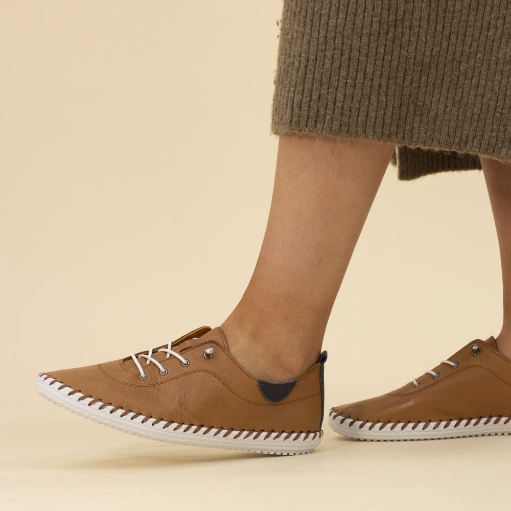 St Ives Tan Plimsoll