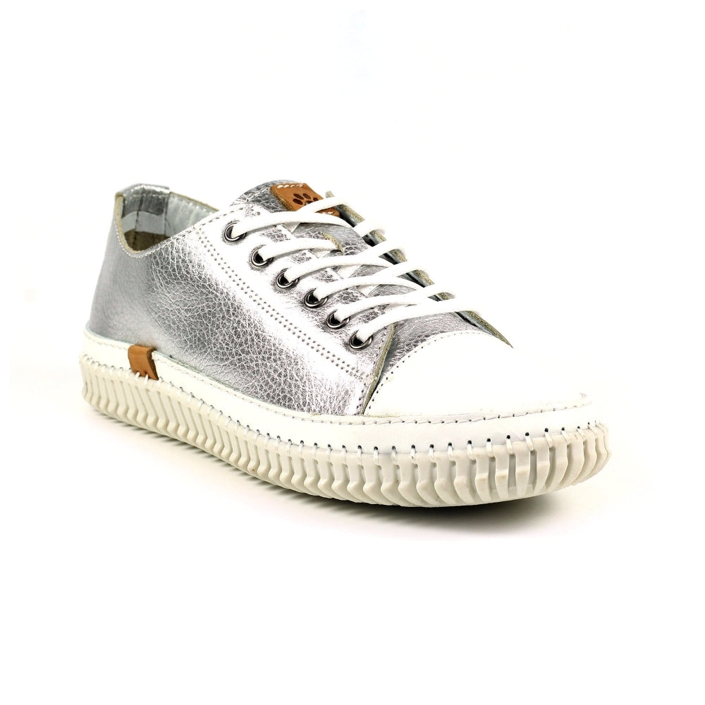 Lunar Starlet 11 Silver Plimsoll-Footwear-White finn