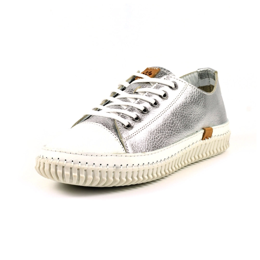 Lunar Starlet 11 Silver Plimsoll-Footwear-White finn