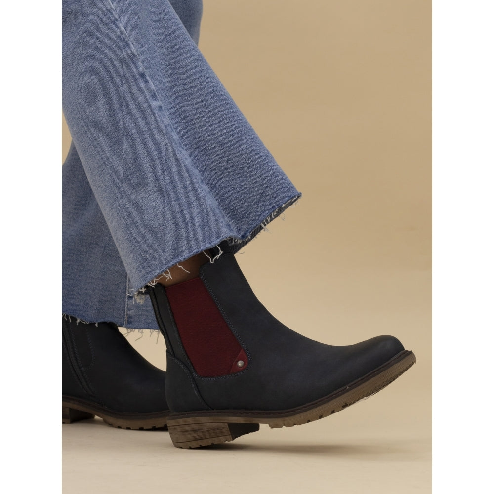 Suvi Navy Ankle Boot