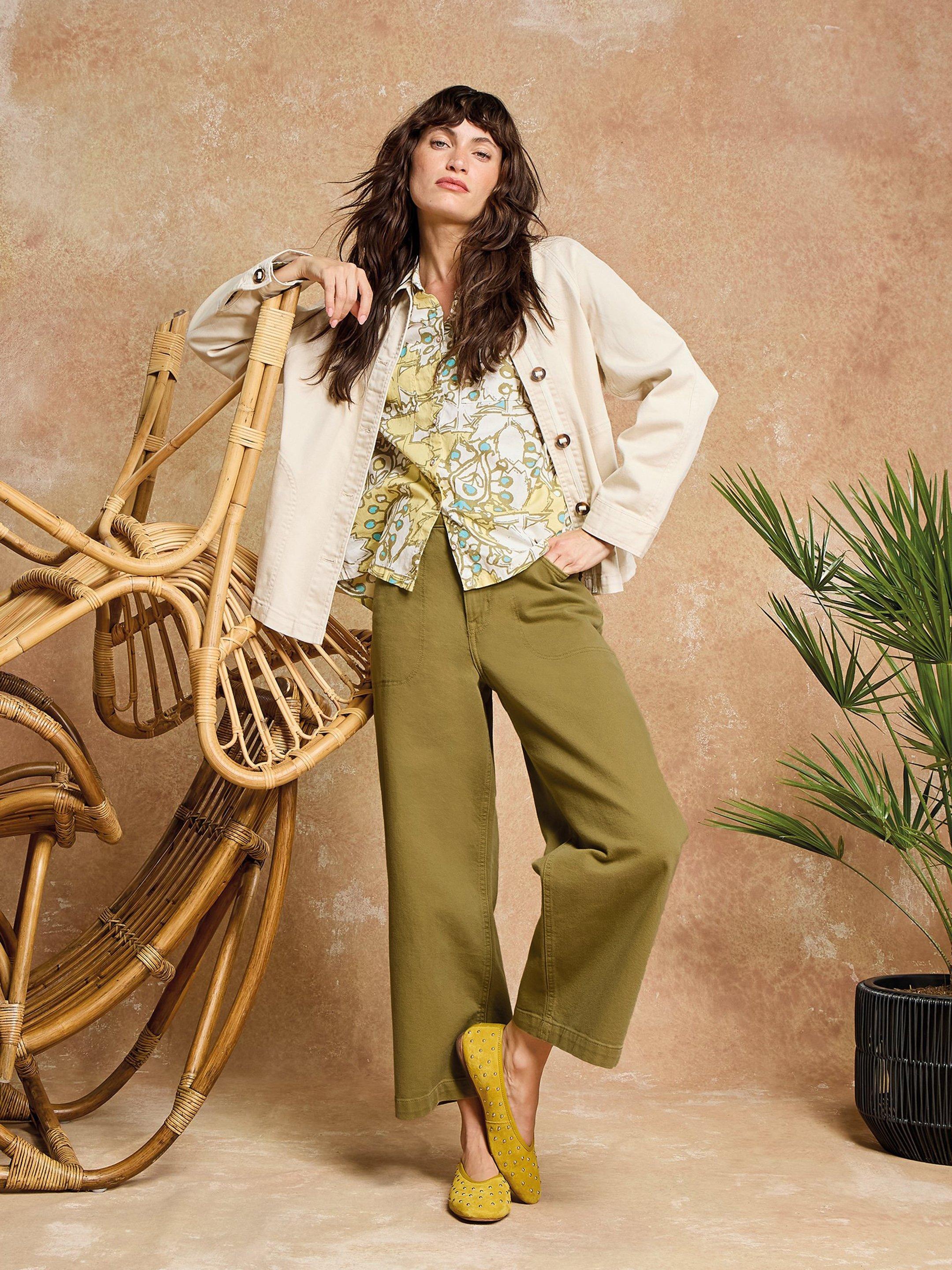 White Stuff Tia Wide Leg Crop Jean-White Stuff-White finn