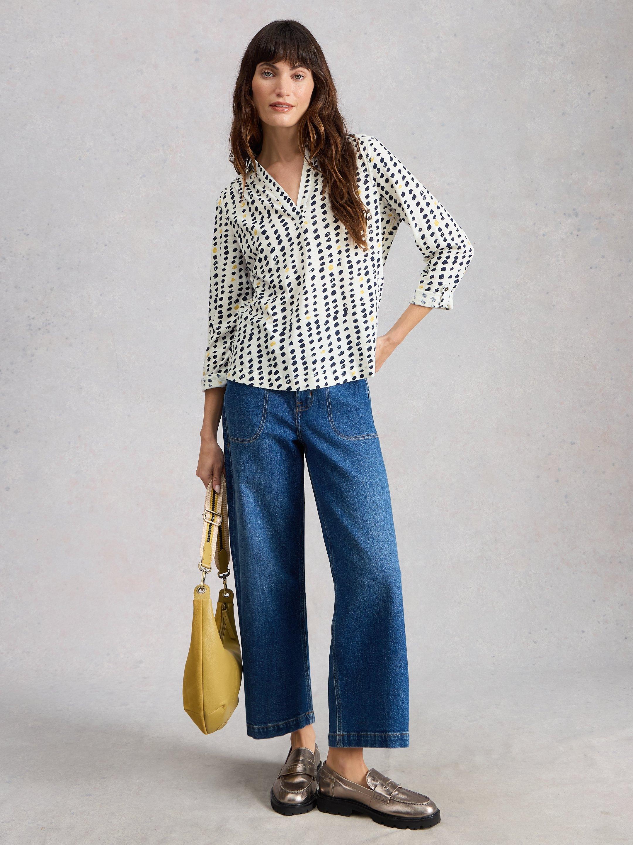 White Stuff Allie Jersey Shirt-White Stuff-White finn