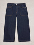 White Stuff Tia Wide Leg Crop Jeans-White Stuff-White finn