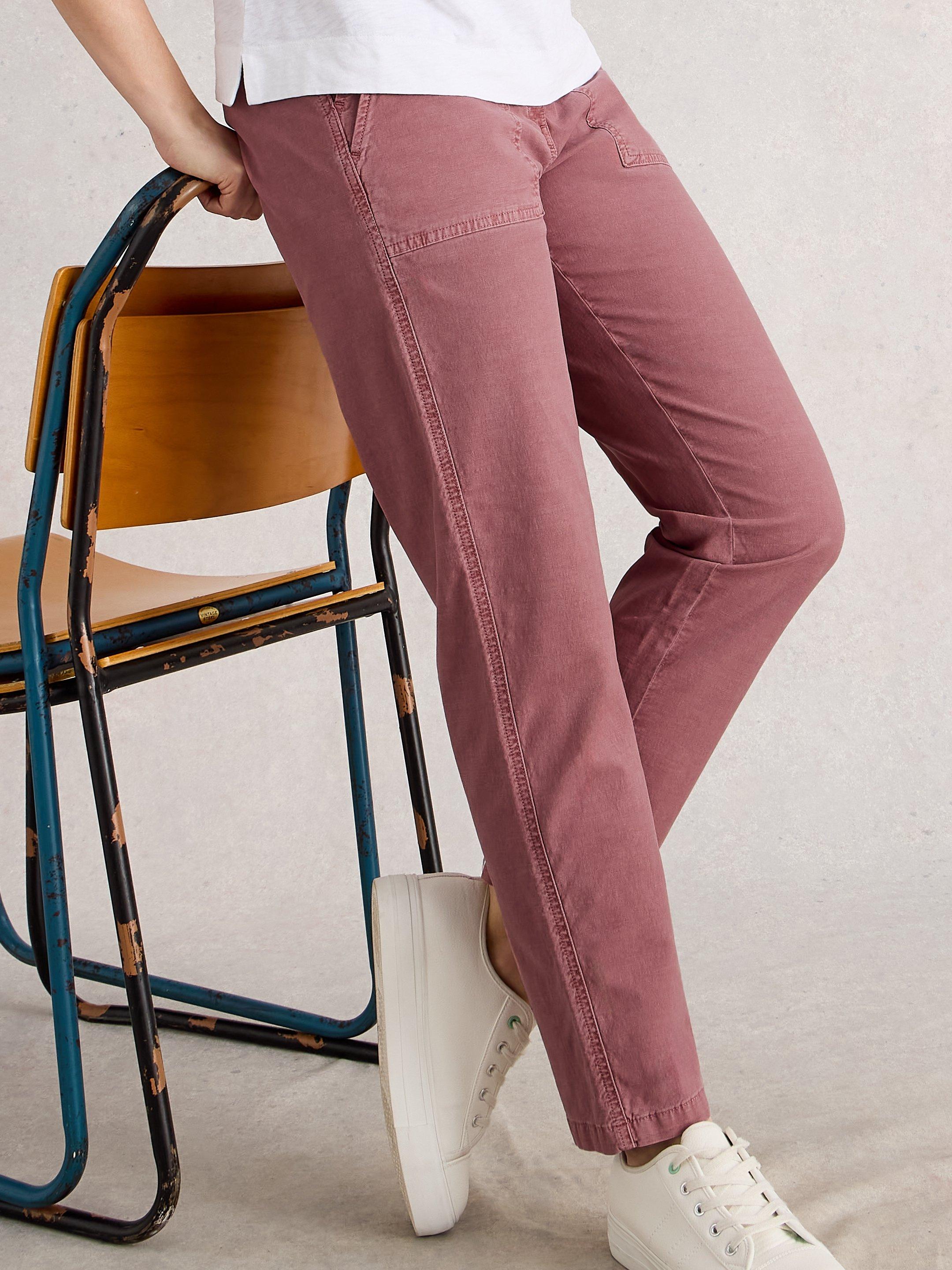 White Stuff Twister Chino Trouser-White Stuff-White finn