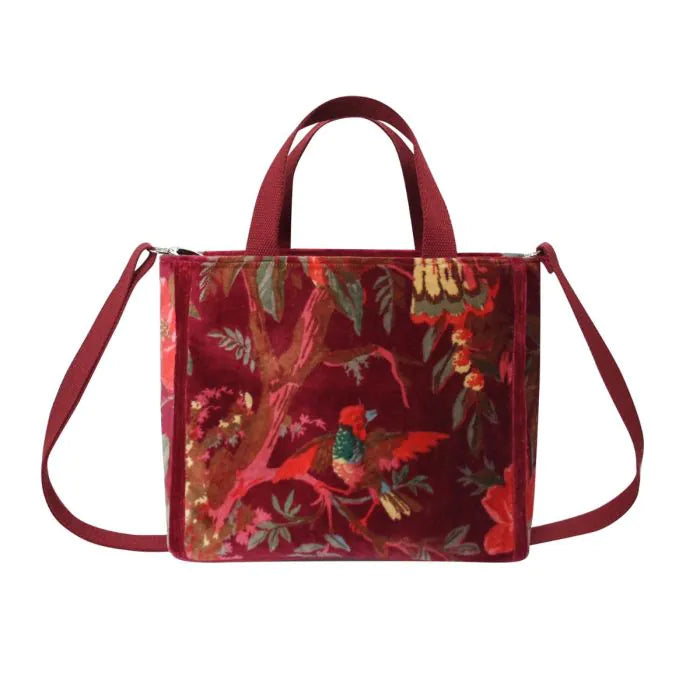 Eden Velvet Tote Bag-Bag-White finn