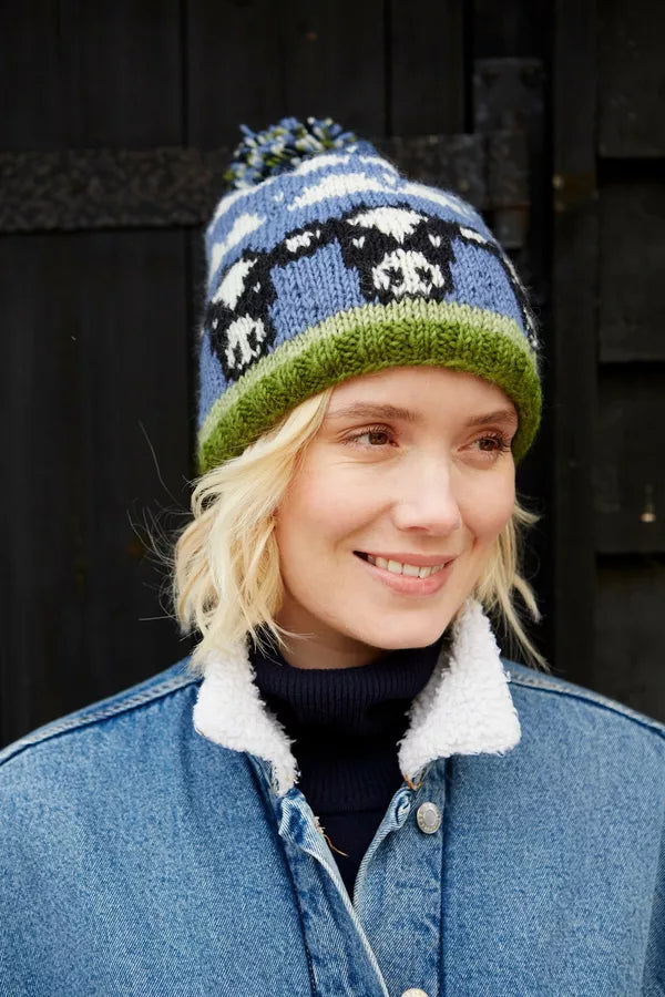 Dairy Cow Bobble Beenie Hat