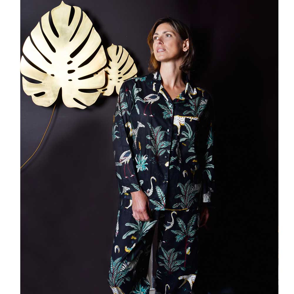 Powell craft - Safari At Night Pyjamas-Pyjamas-White finn