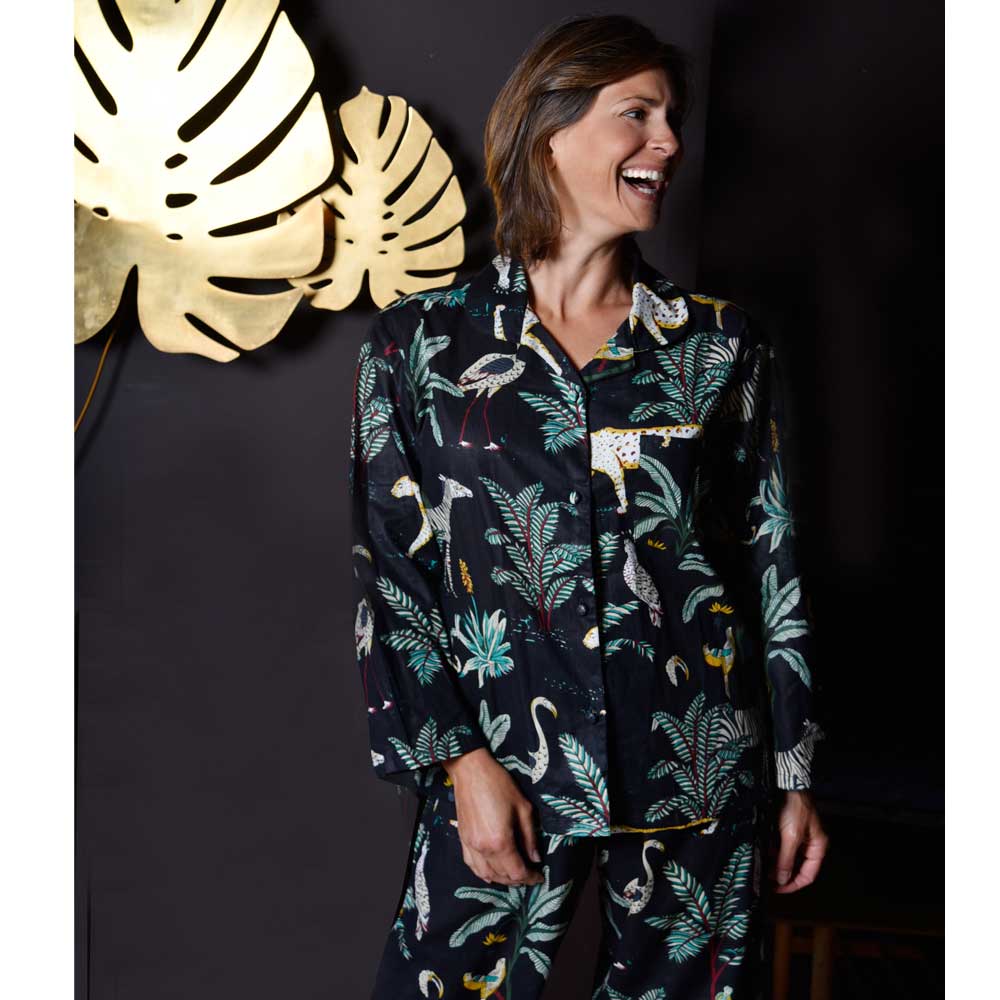 Powell craft - Safari At Night Pyjamas-Pyjamas-White finn