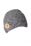 Pachamama Grasmere Button Beenie with button detail-Hat-White finn